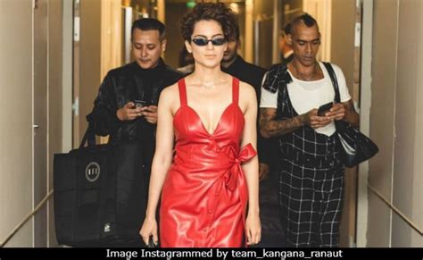 Cannes 2018 This Is How Kangana Ranaut Rolls Fierce In Scarlet Leather