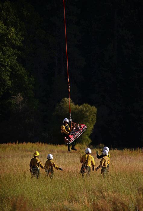 Climber Rescue Operation In Yosemite Photograph By Nano Calvo Fine