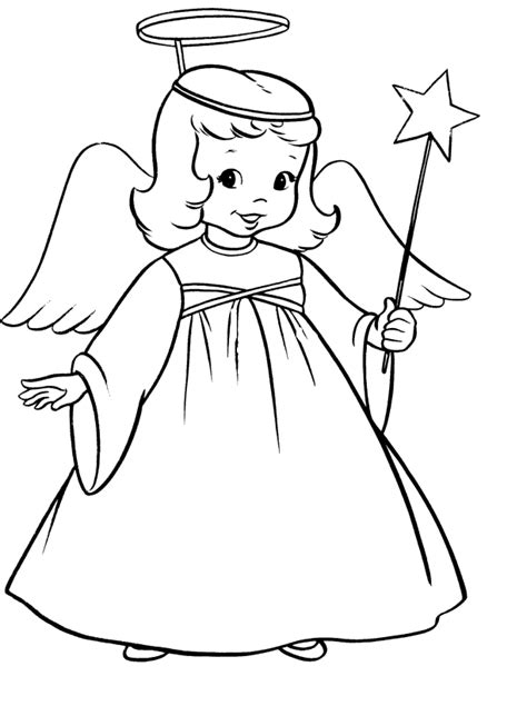 Angel Coloring Pages Printable Printable World Holiday
