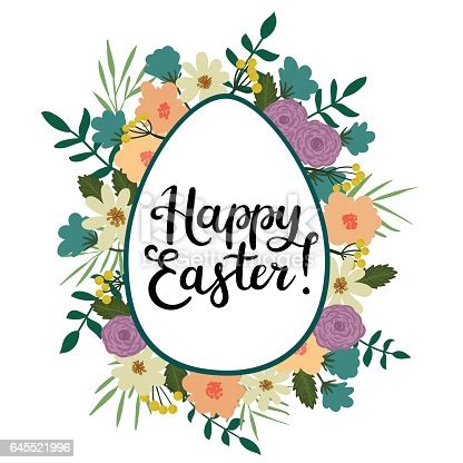 As one of the most important holidays for christians, if you are sending god's blessings you. Happy Easter Modern Calligraphy Style Greeting Card Hand ...