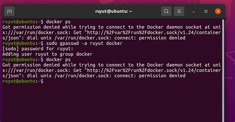 Ubuntu Docker 無法使用不使用 sudo 執行docker指令的方式