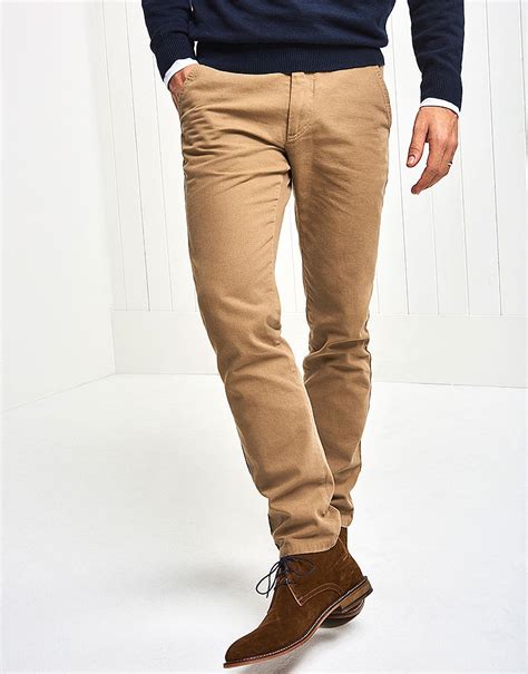 Mens Slim Fit Chino In Tan From Crew Clothing