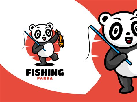 Panda Fishing Cartoon Logo Graphic By Artnivorastd · Creative Fabrica