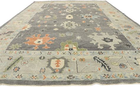 New Contemporary Turkish Oushak Rug With Modernist Style For Sale At