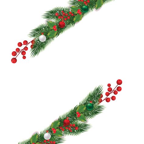 Christmas Pine Branch With Glamor Ball Vector Free Branches Pine