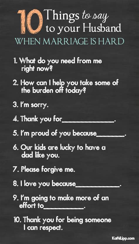 Maybe you would like to learn more about one of these? What to say to your husband when marriage is hard ...