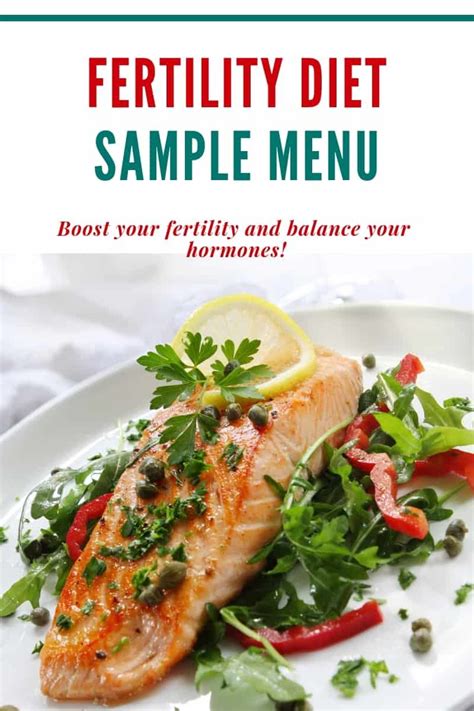 Sample Fertility Diet Menu By Liz Schau Fertility Foods Fertility Diet Recipes Fertility Diet
