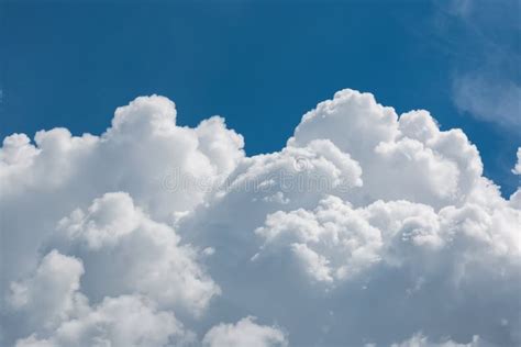 White Fluffy Big Clouds Against Sky Stock Photo Image Of Nature
