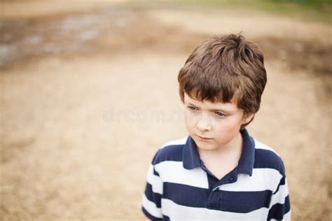 Sad Little Boy Stock Image Image Of Expression Standing 30563529