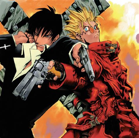 Nicholas D Wolfwood And Vash The Stampede The Preacher And The Gunslinger Trigun Anime
