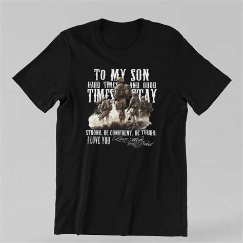 To My Military Son Love Mom And Dad Unisex T Shirt Army Shirt Marine Shirt Veteran Shirt