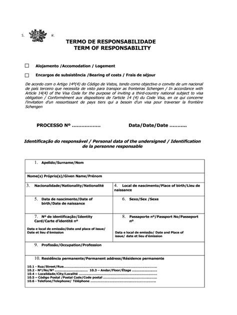 Termo Responsabilidade Form Fill Out And Sign Printable Pdf Template