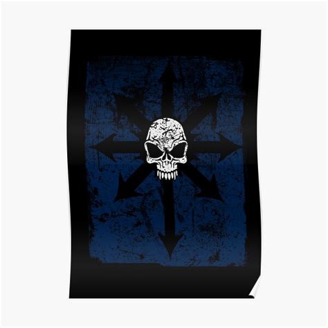 Chaos Blue Poster By Simonbreeze Redbubble