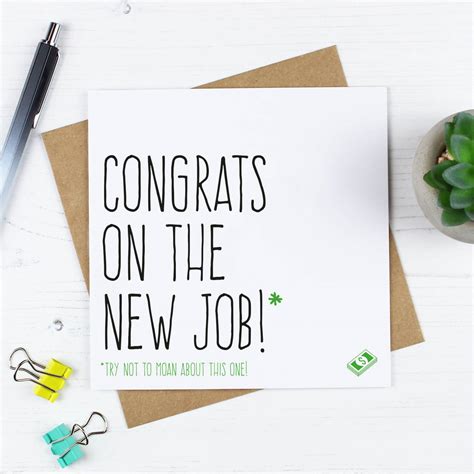 Congrats On The New Job Card By Purple Tree Designs