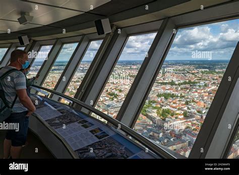 Tourists At The Observation Deck Of Berlin Television Tower Berliner