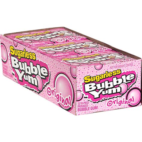 Bubble Yum Bubble Gum Sugarless Original Packaged Candy Sullivan