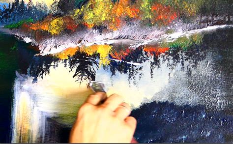 Night Waterfall Moon Reflection Step By Step Painting Demonstration