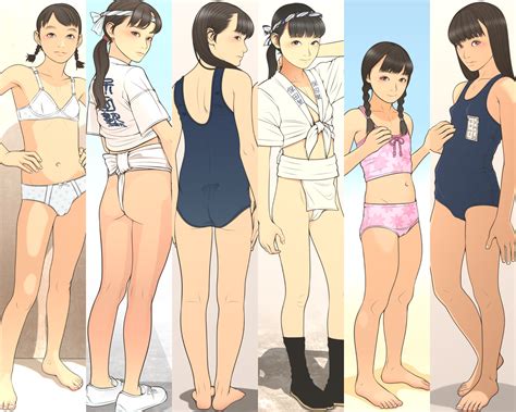 Shinchou Ni Kansuru Kousatsu 6girls Ass Barefoot Bikini Black