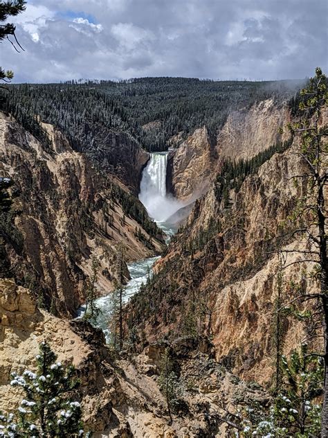 Lower Falls Yellowstone National Park X Oc R Earthporn