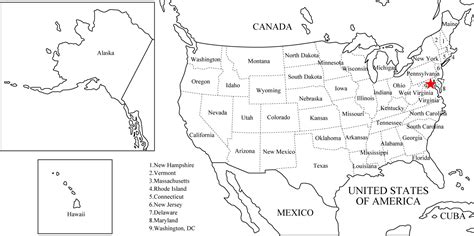 Mapa Político De Estados Unidos Para Imprimir Mapa De Estados De
