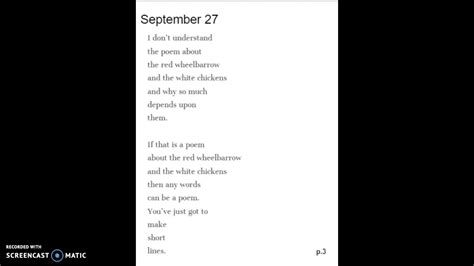 Love that dog is an inspirational book because it teaches you that it's okay to write poetry about how you feel. Love that Dog Page 1-5 - YouTube