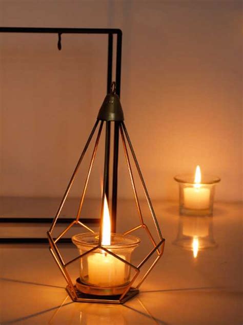 hanging geometric candle holder 1pc shein usa