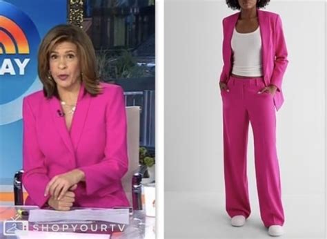 the today show february 2024 hoda kotb s pink blazer and pant suit shop your tv