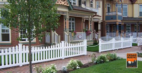 3 Scalloped Cottage Vinyl Picket Fence Cedar Rustic Fence Co