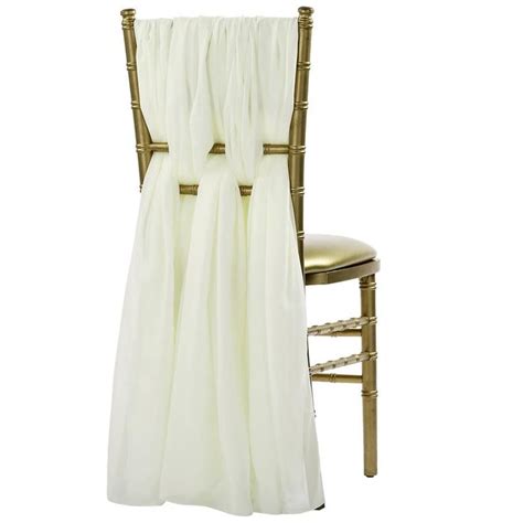 Ivory White Champagne Blush Grey Chair Covers Chiffon Etsy Wedding