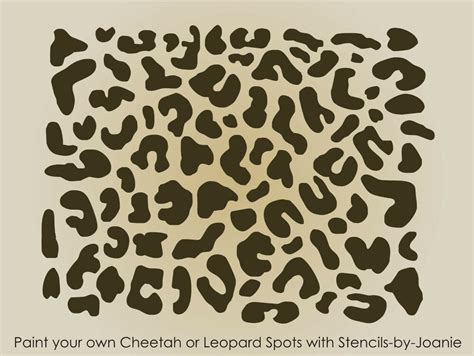 Cheetah Stencil Leopard Spots Animal Safari Zoo Background
