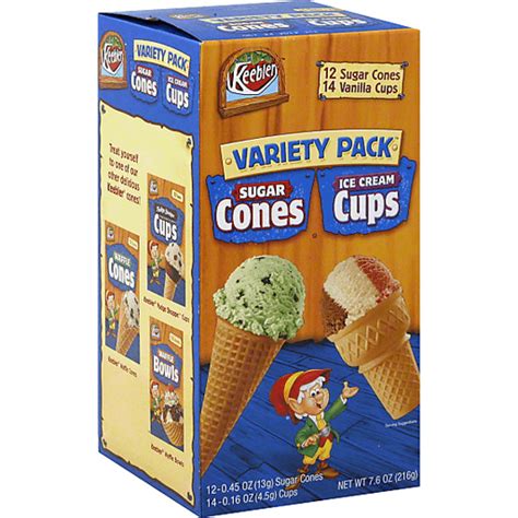 Keebler Ice Cream Cups And Sugar Cones Ice Cream Cone Variety Pack 76 Oz
