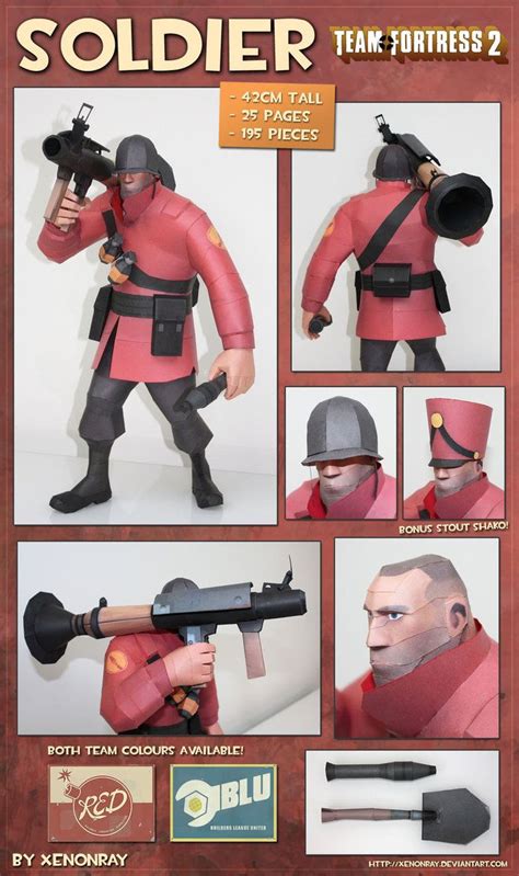 Soldier Papercraft Download Team Fortress 2 Soldier Team Fortress 2