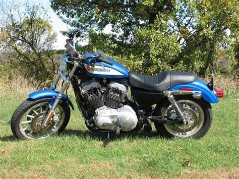 2004 Harley Davidson Xl1200r Sportster Roadster Cobalt Blue W White
