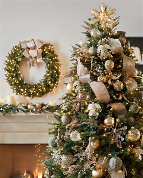 Balsam Hill Ornaments Decorated With Balsam Hill Florals Lights And