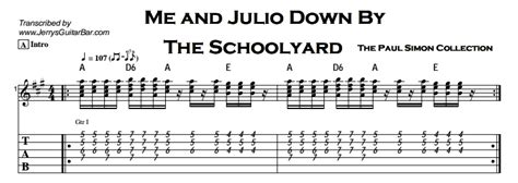 Paul Simon Me And Julio Down By The Schoolyard Guitar Lesson