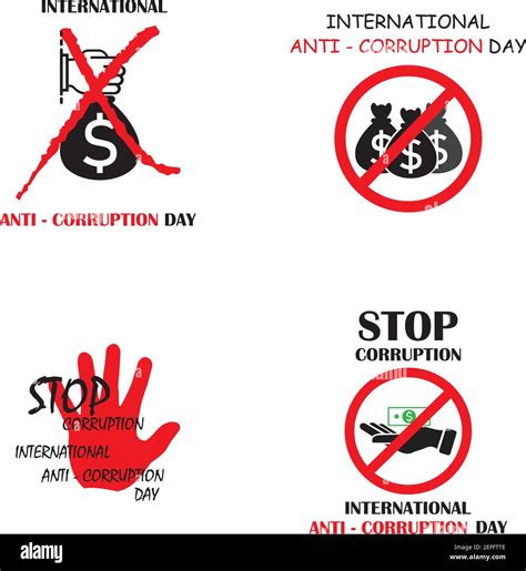 Stop Corruption And International Anti Corruption Day Stock Vector Image And Art Alamy