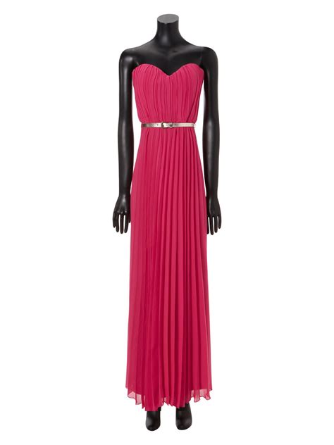 Jane Norman Pleated Belted Maxi In Pink Lyst