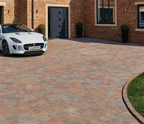 Plasmor Plaspave Sorrento Tumbled Block Paving Setts Brunello 735m2