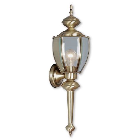 We normally cast our light fixtures in solid brass and then offer special finishes i.e. Livex Lighting Outdoor Basics 1-Light Antique Brass ...
