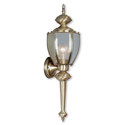 Guaranteed low prices on all modern lighting and accessories + free shipping on orders over $75! Livex Lighting Outdoor Basics 1-Light Antique Brass ...