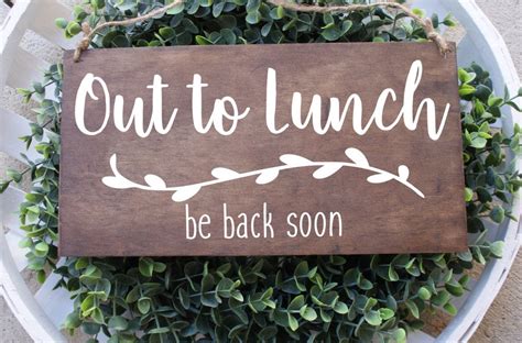 Out To Lunch Be Back Soon Sign Office Sign Sign Custom Etsy