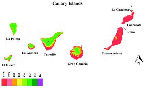 Köppen Geiger Climate Classification Of The Canary Islands Modified