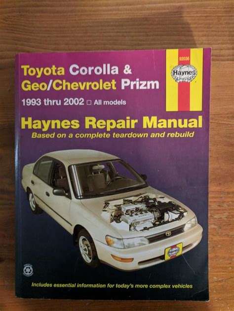 Toyota Corolla Haynes Repair Manual Classifieds For Jobs Rentals