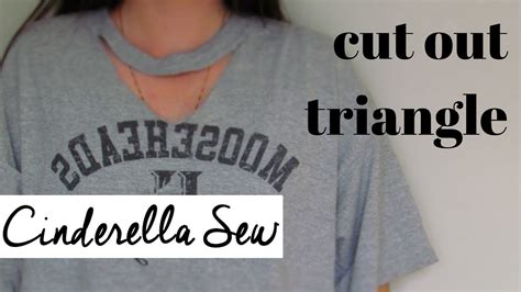 How To Cut Triangle Out Of Front Of Tshirt T Shirt Keyhole Choker