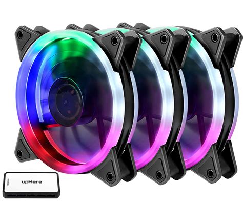 Uphere 3 Pack Wireless Rgb Led 120mm Case Fanquiet Edition