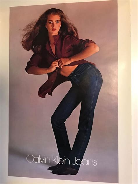 Vintage Brooke Shields Calvin Klein Jeans Advertising Poster C1970s 1861090460