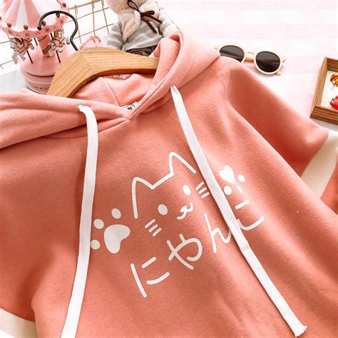 Kawaii Meow Hoodie Ivybycrafts