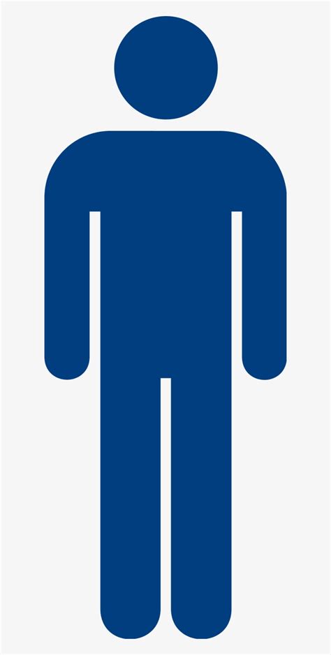 Download Male Restroom Blue Mens Toilet Sign Blue Hd Transparent