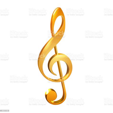 Gold Treble Clef Stock Illustration Download Image Now Abstract