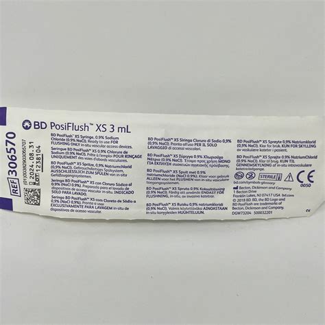 Bd Posiflush Xs Saline Filled Syringes Medical Devices Birth Supplies